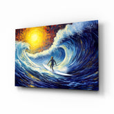 Waves Glass Wall Art || Designer Collection.